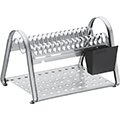 Escorredor de Lou&ccedil;as Inox c / Porta Talheres Preto - Tramontina - cod. 1002455