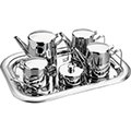 Conjunto de Caf&eacute; e Ch&aacute; 7 Pe&ccedil;as Continental Inox - Tramontina - cod. 1002461