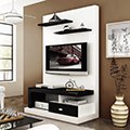 Estante B&uacute;zios Painel com Suporte p / TV at&eacute; 42 &acute; Branco / Preto - Multivis&atilde;o - cod. 2206407