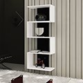 Estante Livreiro Life Branco / Preto - Multivis&atilde;o - cod. 2206433