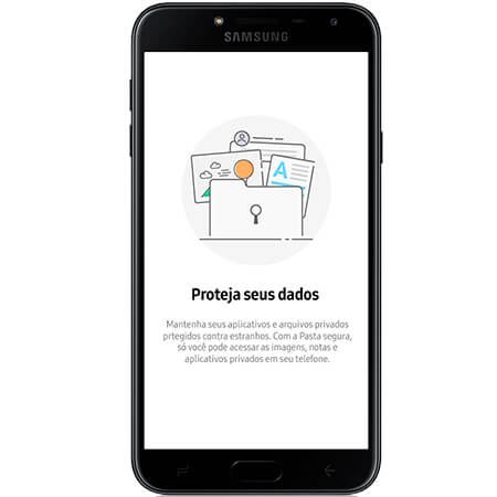 Novo sistema de segurança, com a pasta segura, da Samsung