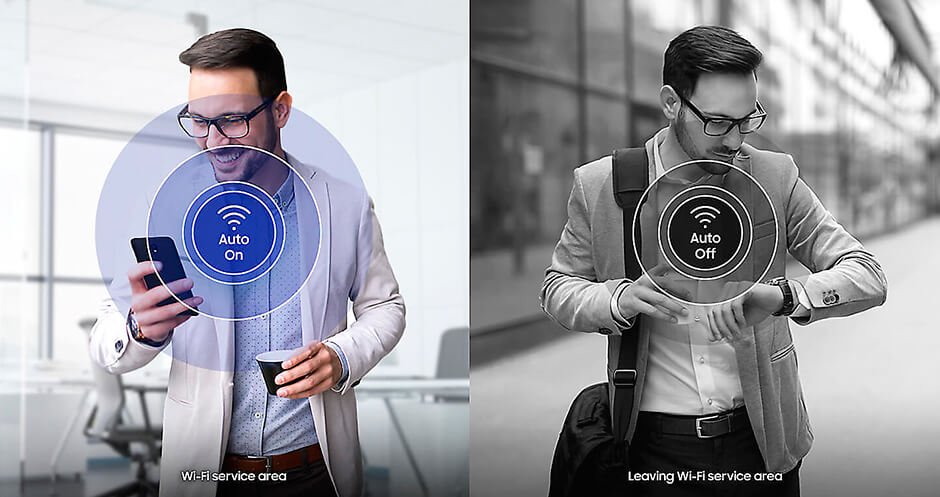 Nova tecnologia Wi-Fi inteligente, que se conecta automaticamente