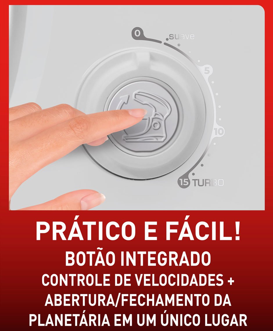 Conteúdo informativo Batedeira Planetária Arno Master Chef 