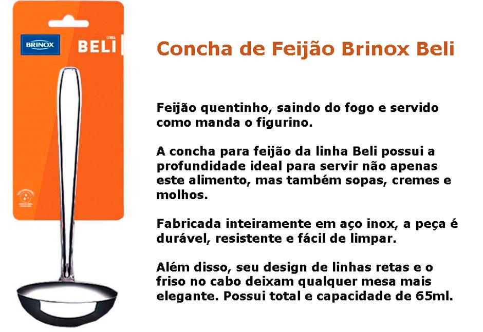 Conteúdo informativo Concha Feijão Brinox Beli 