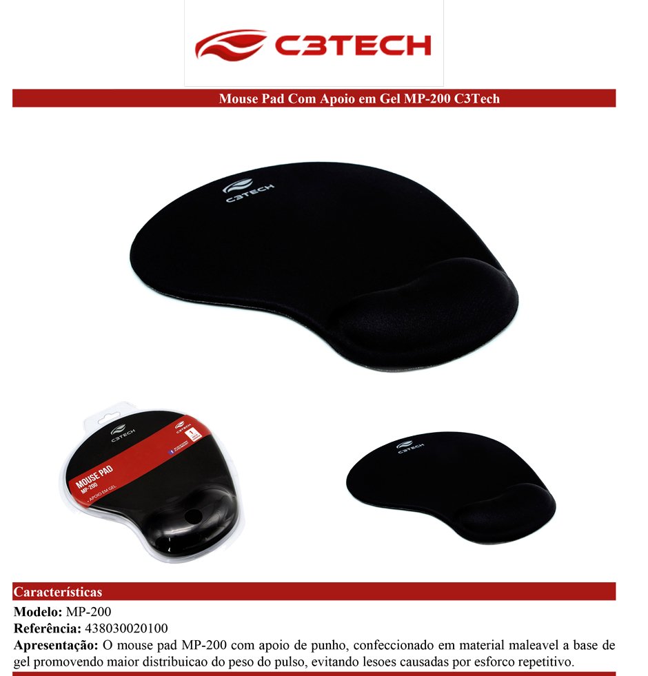 Conteúdo informativo Mouse Pad C3TECH MP-200 