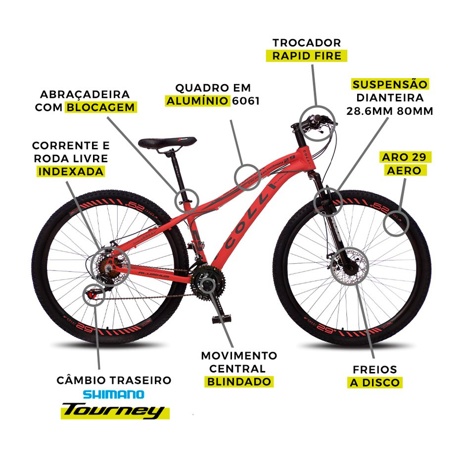 Conteúdo informativo Bicicleta Eudora Aluminio