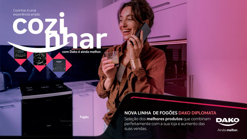 Conteúdo informativo Fogão 4B Piso Dako Diplomata Grill