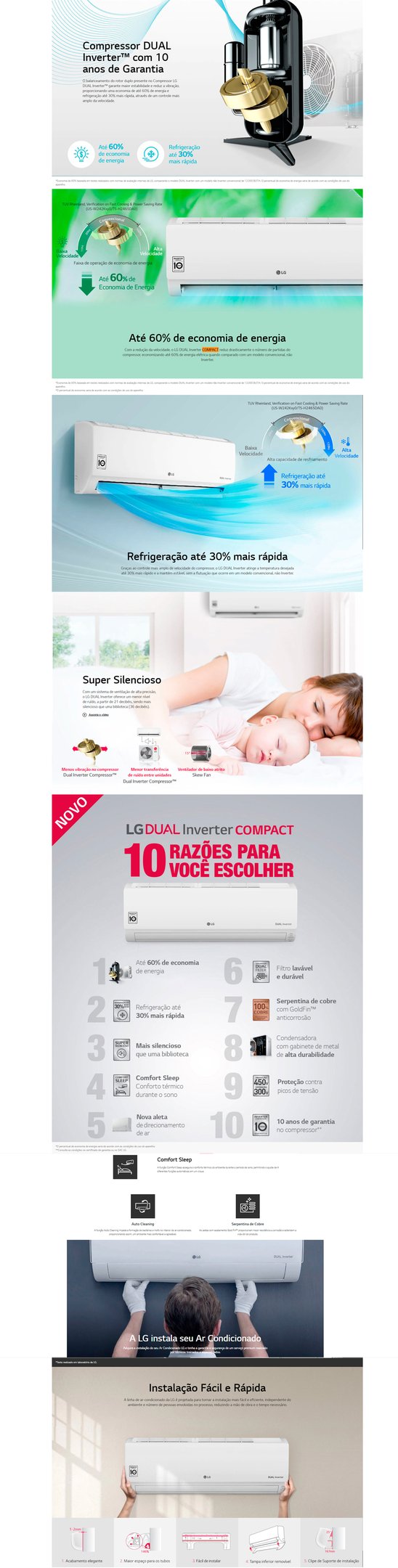 Conteúdo informativo Ar Condicionado LG Split 12.000 BTUS 