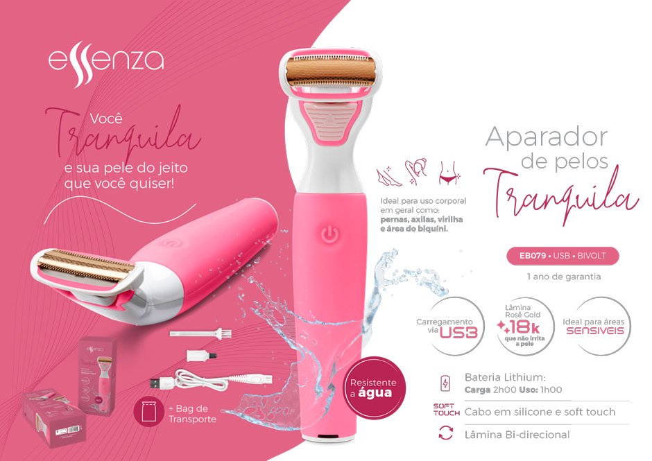 Conteúdo informativo Aparador de Pelos Feminino Multilaser EB079