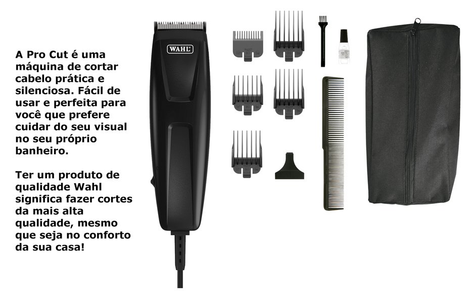 Conteúdo informativo Cortador de Cabelo Wahl Pro Cut